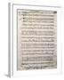 Autograph Music Score of Oratorium-Antonio Salieri-Framed Giclee Print