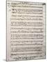 Autograph Music Score of Oratorium-Antonio Salieri-Mounted Giclee Print