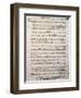 Autograph Music Score of Oratorium-Antonio Salieri-Framed Giclee Print