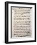 Autograph Music Score of Oratorium-Antonio Salieri-Framed Giclee Print