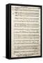 Autograph Music Score of Oratorium-Antonio Salieri-Framed Stretched Canvas