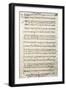 Autograph Music Score of Oratorium-Antonio Salieri-Framed Giclee Print