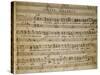 Autograph Music Score of the Second Act of the Opera the Chinese Idol, 1767-Giovanni Paisiello-Stretched Canvas
