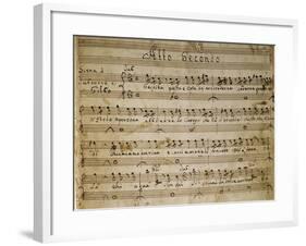 Autograph Music Score of the Second Act of the Opera the Chinese Idol, 1767-Giovanni Paisiello-Framed Giclee Print