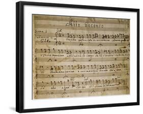 Autograph Music Score of the Second Act of the Opera the Chinese Idol, 1767-Giovanni Paisiello-Framed Giclee Print