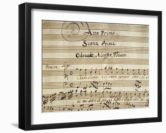 Autograph Music Score of Totila, 1677-Giovanni Legrenzi-Framed Giclee Print