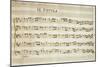 Autograph Music Score of Totila, 1677-Giovanni Legrenzi-Mounted Giclee Print