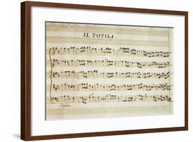 Autograph Music Score of Totila, 1677-Giovanni Legrenzi-Framed Giclee Print