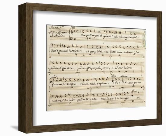 Autograph Music Sheet of Ifigenia in Aulide-null-Framed Giclee Print