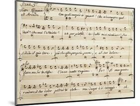 Autograph Music Sheet of Ifigenia in Aulide-null-Mounted Giclee Print