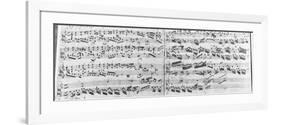 Autograph of the Partita 'sei Gegruesset, Jesu Guetig'-Johann Sebastian Bach-Framed Premium Giclee Print