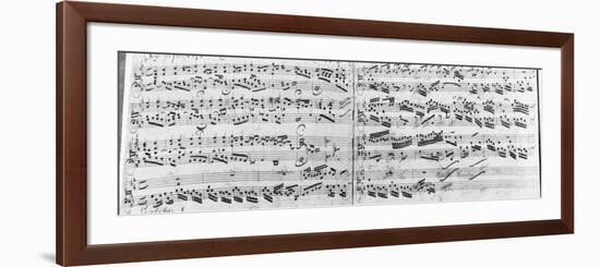 Autograph of the Partita 'sei Gegruesset, Jesu Guetig'-Johann Sebastian Bach-Framed Premium Giclee Print