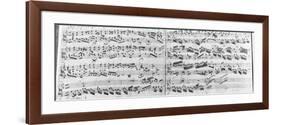 Autograph of the Partita 'sei Gegruesset, Jesu Guetig'-Johann Sebastian Bach-Framed Premium Giclee Print