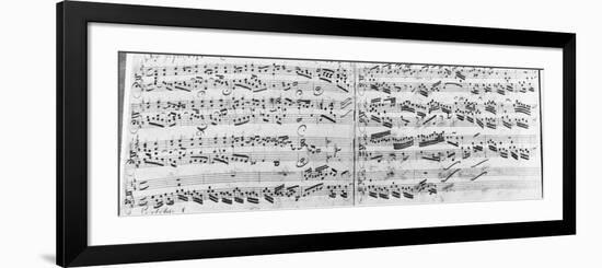 Autograph of the Partita 'sei Gegruesset, Jesu Guetig'-Johann Sebastian Bach-Framed Premium Giclee Print