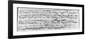 Autograph of the Partita 'sei Gegruesset, Jesu Guetig'-Johann Sebastian Bach-Framed Premium Giclee Print