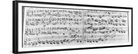 Autograph of the Partita 'sei Gegruesset, Jesu Guetig'-Johann Sebastian Bach-Framed Premium Giclee Print