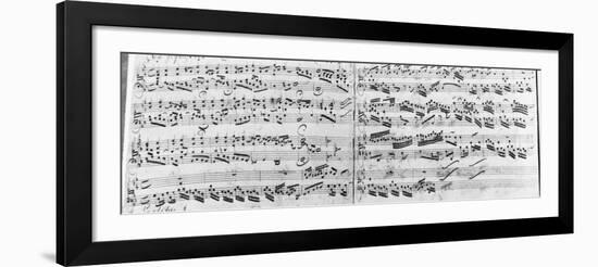 Autograph of the Partita 'sei Gegruesset, Jesu Guetig'-Johann Sebastian Bach-Framed Giclee Print