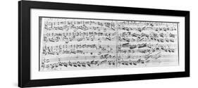 Autograph of the Partita 'sei Gegruesset, Jesu Guetig'-Johann Sebastian Bach-Framed Giclee Print