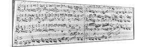 Autograph of the Partita 'sei Gegruesset, Jesu Guetig'-Johann Sebastian Bach-Mounted Giclee Print