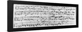 Autograph of the Partita 'sei Gegruesset, Jesu Guetig'-Johann Sebastian Bach-Framed Giclee Print