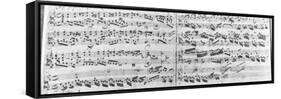 Autograph of the Partita 'sei Gegruesset, Jesu Guetig'-Johann Sebastian Bach-Framed Stretched Canvas