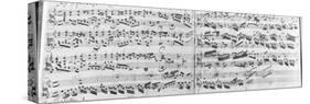 Autograph of the Partita 'sei Gegruesset, Jesu Guetig'-Johann Sebastian Bach-Stretched Canvas