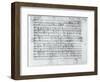Autograph Score For the Lied Des Sangers Habe by Franz Schubert-null-Framed Giclee Print