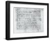 Autograph Score For the Lied Des Sangers Habe by Franz Schubert-null-Framed Giclee Print