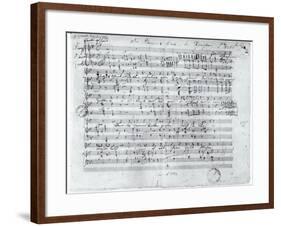 Autograph Score For the Lied Des Sangers Habe by Franz Schubert-null-Framed Giclee Print