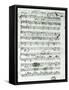 Autograph Score For the Lied Hektors Abschied by Franz Schubert-null-Framed Stretched Canvas