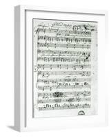 Autograph Score For the Lied Hektors Abschied by Franz Schubert-null-Framed Giclee Print