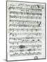 Autograph Score For the Lied Hektors Abschied by Franz Schubert-null-Mounted Giclee Print