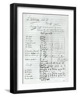 Autograph Score of Act III of 'L'Arlesienne' by Georges Bizet-null-Framed Giclee Print