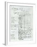 Autograph Score of Act III of 'L'Arlesienne' by Georges Bizet-null-Framed Giclee Print