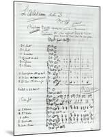Autograph Score of Act III of 'L'Arlesienne' by Georges Bizet-null-Mounted Giclee Print