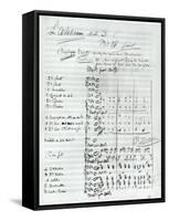 Autograph Score of Act III of 'L'Arlesienne' by Georges Bizet-null-Framed Stretched Canvas