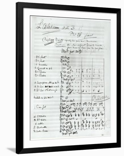 Autograph Score of Act III of 'L'Arlesienne' by Georges Bizet-null-Framed Premium Giclee Print