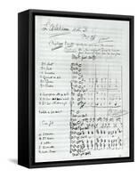 Autograph Score of Act III of 'L'Arlesienne' by Georges Bizet-null-Framed Stretched Canvas