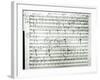 Autograph Score of Fragment Aus Dem Aischylos by Franz Schubert-null-Framed Giclee Print