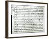 Autograph Score of Fragment Aus Dem Aischylos by Franz Schubert-null-Framed Giclee Print