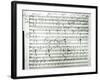 Autograph Score of Fragment Aus Dem Aischylos by Franz Schubert-null-Framed Giclee Print