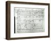 Autograph Score of Fragment Aus Dem Aischylos by Franz Schubert-null-Framed Giclee Print