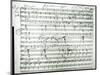 Autograph Score of Fragment Aus Dem Aischylos by Franz Schubert-null-Mounted Giclee Print