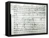 Autograph Score of Fragment Aus Dem Aischylos by Franz Schubert-null-Framed Stretched Canvas