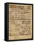 Autograph Score of the Magnificat for 5 Voices by Francesco Durante-null-Framed Stretched Canvas