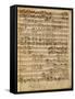 Autograph Score of the Magnificat for 5 Voices by Francesco Durante-null-Framed Stretched Canvas