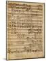 Autograph Score of the Magnificat for 5 Voices by Francesco Durante-null-Mounted Giclee Print