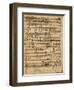 Autograph Score of the Magnificat for 5 Voices by Francesco Durante-null-Framed Giclee Print