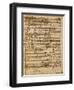 Autograph Score of the Magnificat for 5 Voices by Francesco Durante-null-Framed Giclee Print