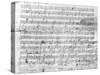 Autograph Score Sheet For the 10th Bagatelle Opus 119-Ludwig Van Beethoven-Stretched Canvas